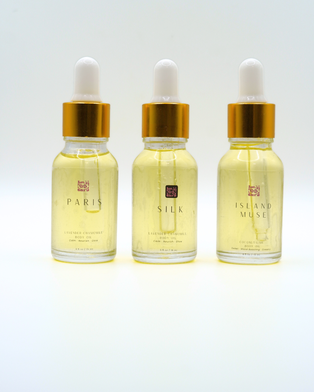 Weightless Body Oil Travel Trio | Paris, Silk, Island Muse