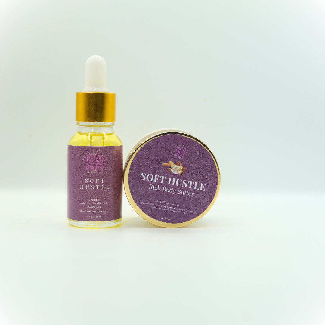 Travel Duo | Hydrating Body Butter + Glow Body Oil | Mini Bundle